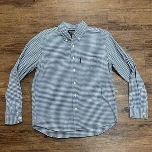 Abercrombie & Fitch Navy Checkered Dress Shirt